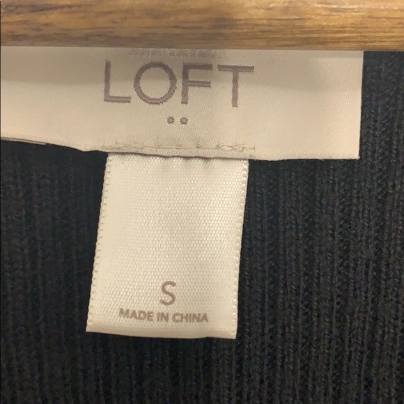 Ann Taylor Loft Soft Black Sweater Dress Sm - Picture 3 of 3